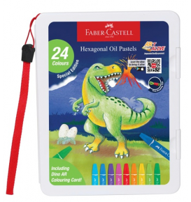 Bút Sáp Dầu Lục Giác, 24 Màu - Dinosaur